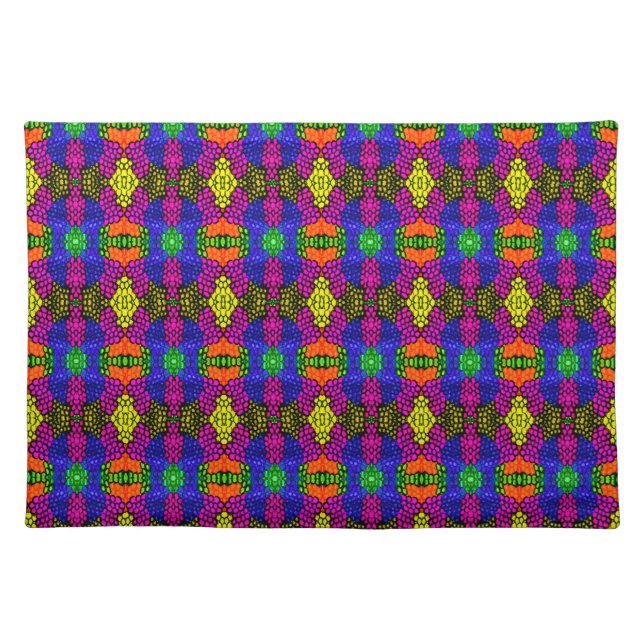 Abstract Art Bright Pattern Cloth Placemat (Front)