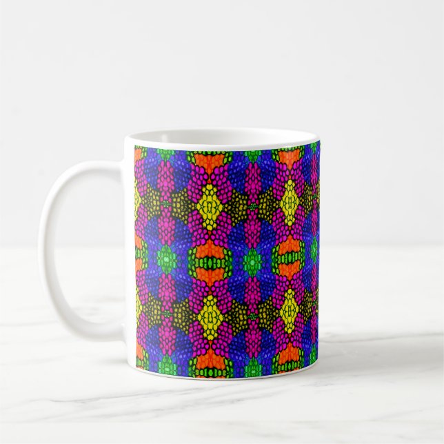 Abstract Art Bright Pattern Coffee Mug (Left)
