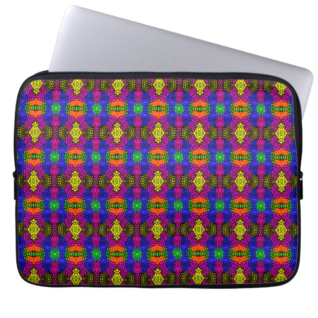 Abstract Art Bright Pattern Laptop Sleeve (Front)