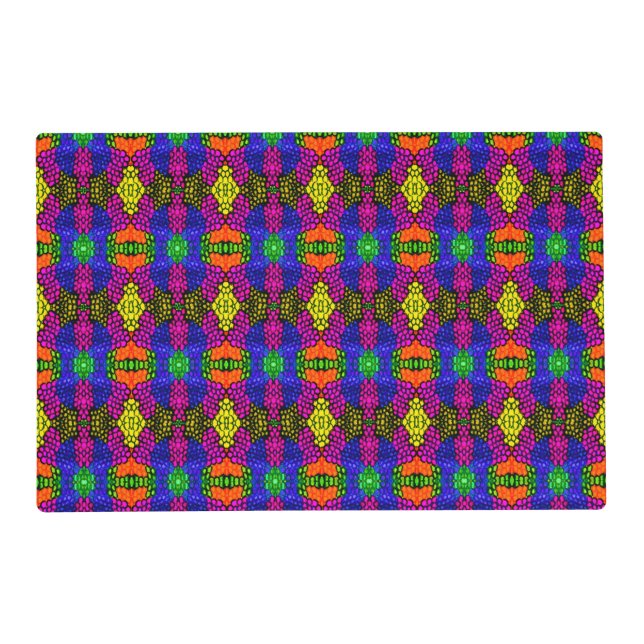 Abstract Art Bright Pattern Placemat (Front)