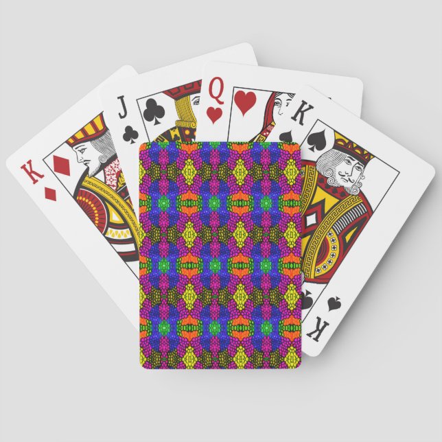 Abstract Art Bright Pattern Poker Cards (Back)