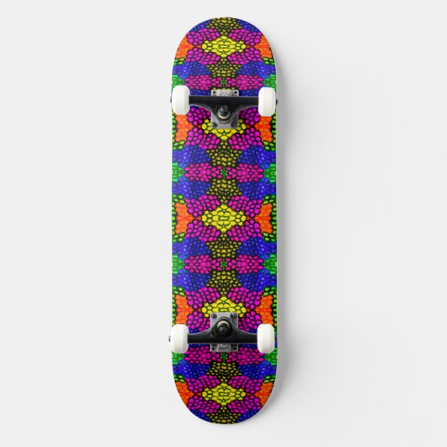 Abstract Art Bright Pattern Skateboard (Front)