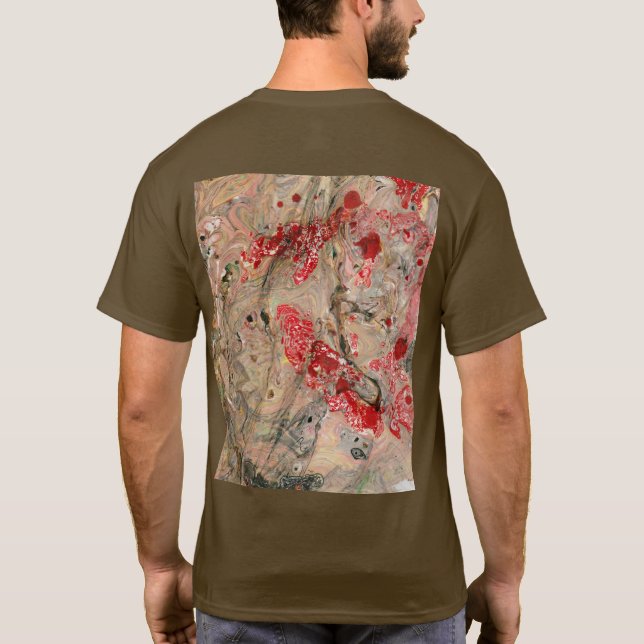 Abstract Art Brown Colour Template Customize T-Shirt (Back)