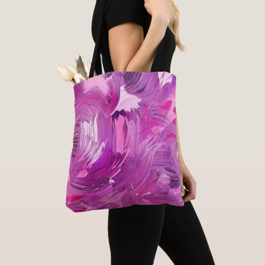 Abstract Art Brush Stroke Purple Pink Modern