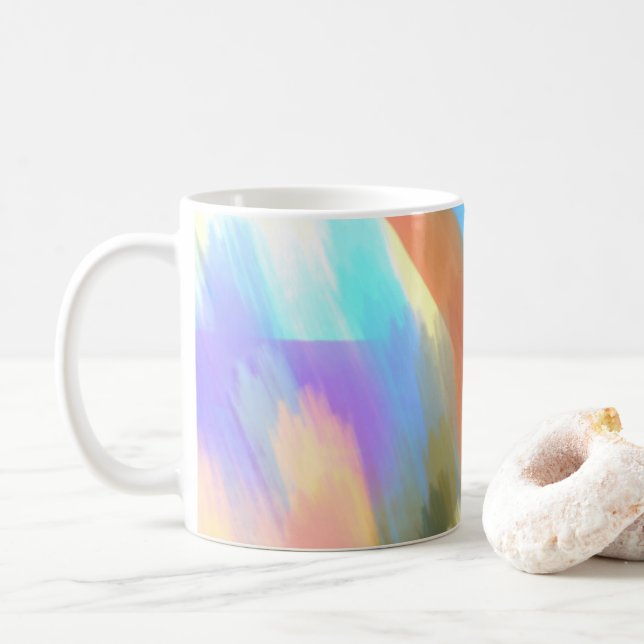  Abstract Art Brushstrokes Coffee Mug (With Donut)