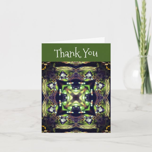 Abstract Art Bullfrog Thank You Card (Front)