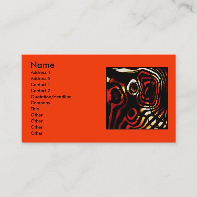 Abstract Art Business Card (Front)