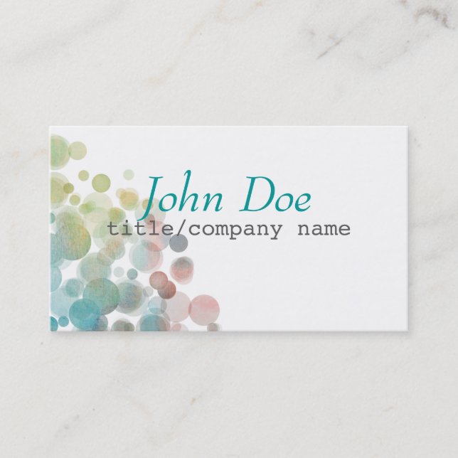 abstract art business card template double sided (Front)