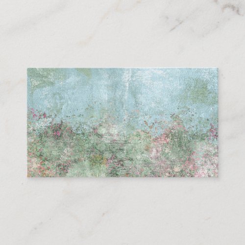 Abstract Art Business Cards Garden Floral Blue