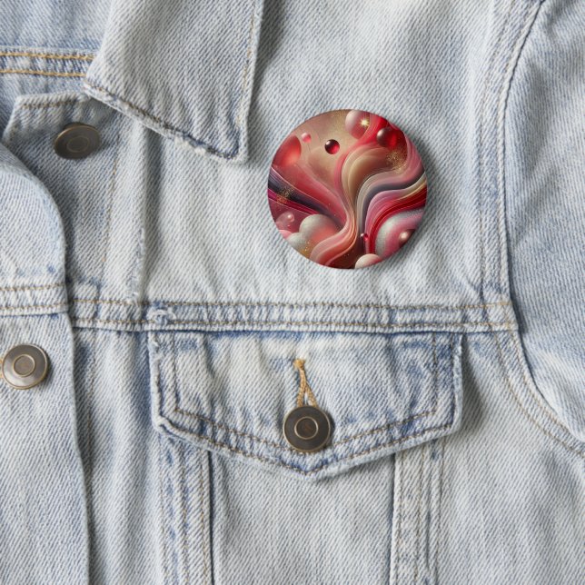 Abstract Art Button Pin (In Situ)
