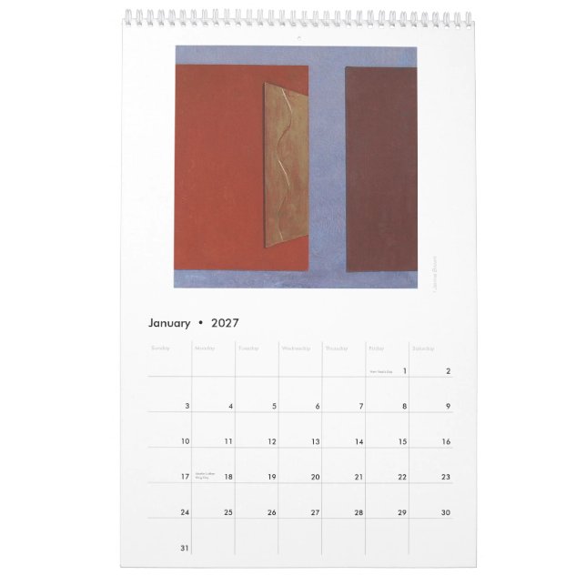 Abstract Art Calendar (Jan 2027)