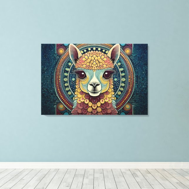 Abstract art canvas print  (Insitu(Wood Floor))