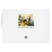 Abstract Art Card Poppies Urban Highway California (Back Horizontal)