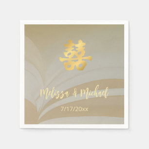 Abstract Art Chinese Wedding Custom Napkins