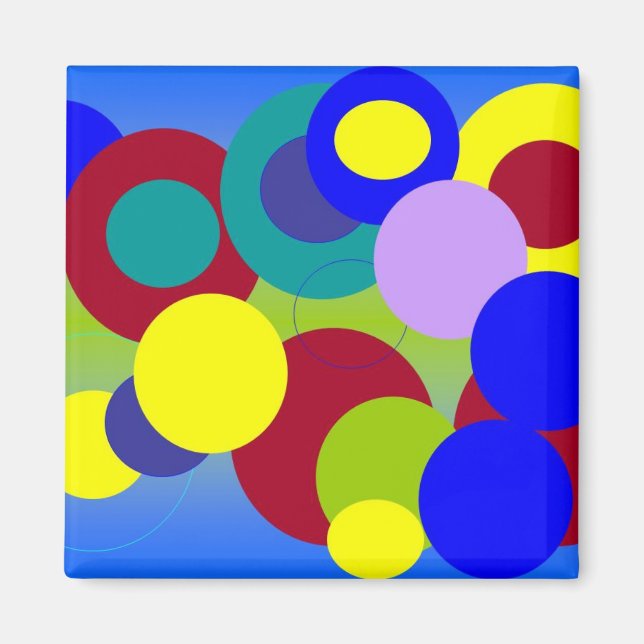 Abstract Art - Circles Amongst Clouds Magnet (Front)