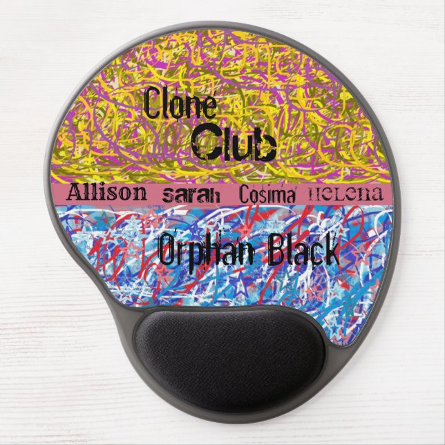 abstract art Clone Club Orphan Black names Gel Mouse Pad (Front)