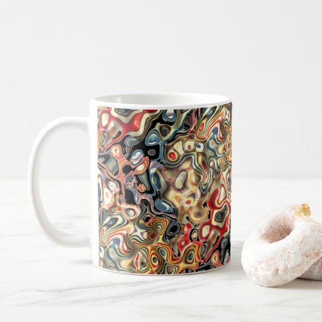 Abstract Art Coffee Mug (With Donut)