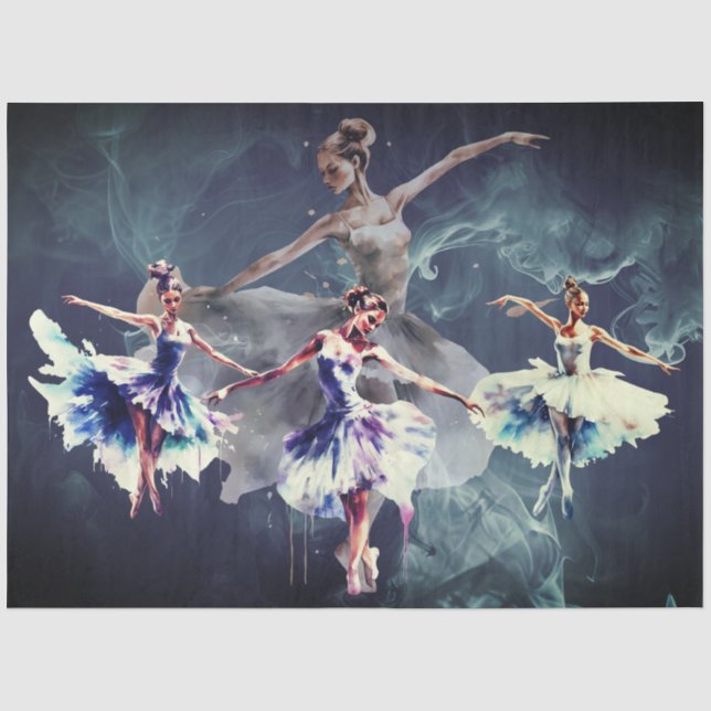 Abstract Art Collage Ballet Dancers Decoupage Tissue Paper (Front)
