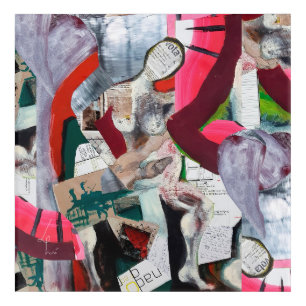 Abstract Art Collage Hand-painted Acrylic Print