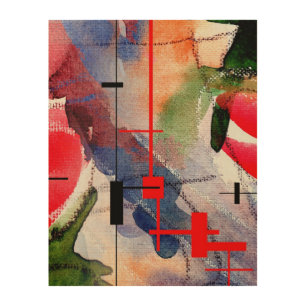 abstract art collage, mixed media and watercolor