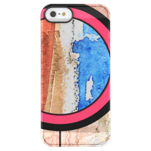 abstract art collage, mixed media and watercolor 4 permafrost iPhone SE/5/5s case