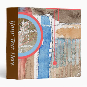 abstract art collage, mixed media and watercolor 5 binder