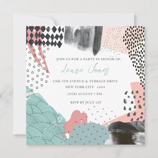 Abstract Art Collage Promotional Event Invitation (Front)