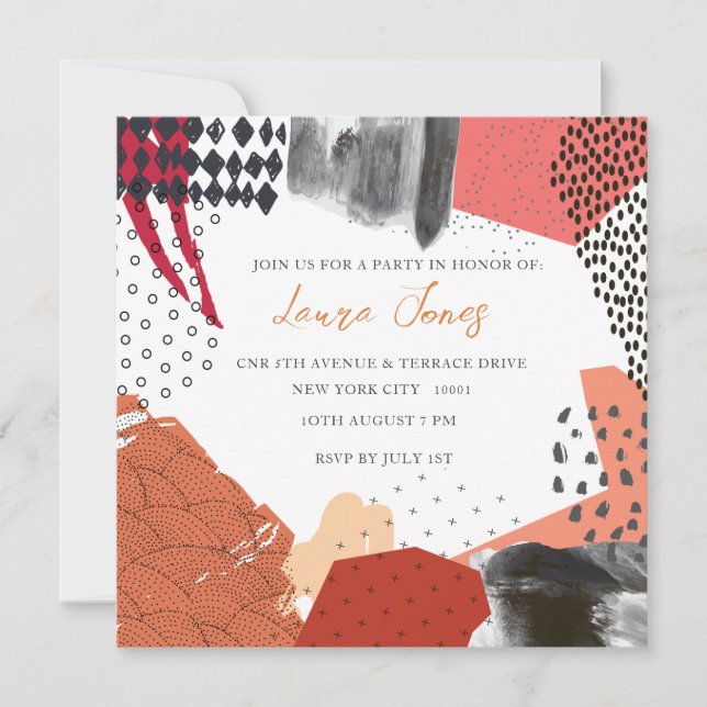 Abstract Art Collage Promotional Event Invitation (Front)