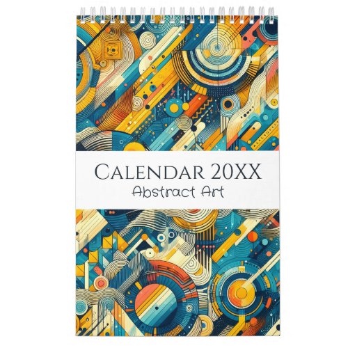 Abstract art collection calendar
