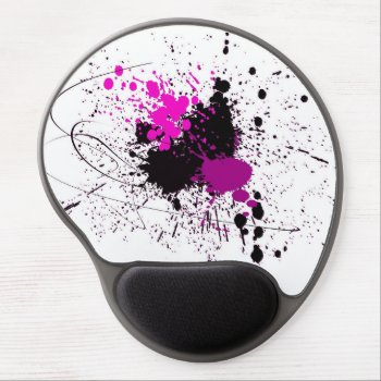 Abstract Art Color Splash Gel Mousepad by Shopia at Zazzle