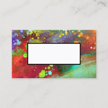 Abstract Art Colorful Business Card Template by annpowellart at Zazzle