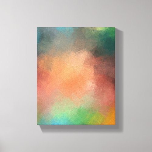 Abstract Art Colorful Modern Black Red Blue Green Canvas Print