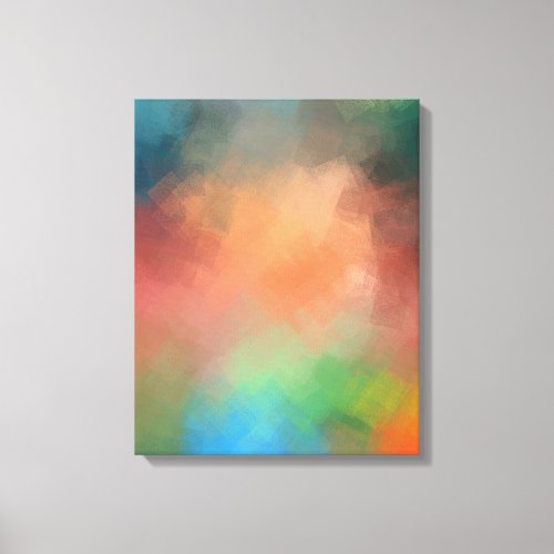 Abstract Art Colorful Red Blue Green Yellow Modern Canvas Print