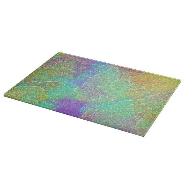 Abstract Art Colorful Textured Glass Cutting Board (Corner)