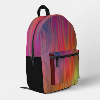 Abstract Art Colorful Vibrant Printed Backpack by MHDesignStudio at Zazzle