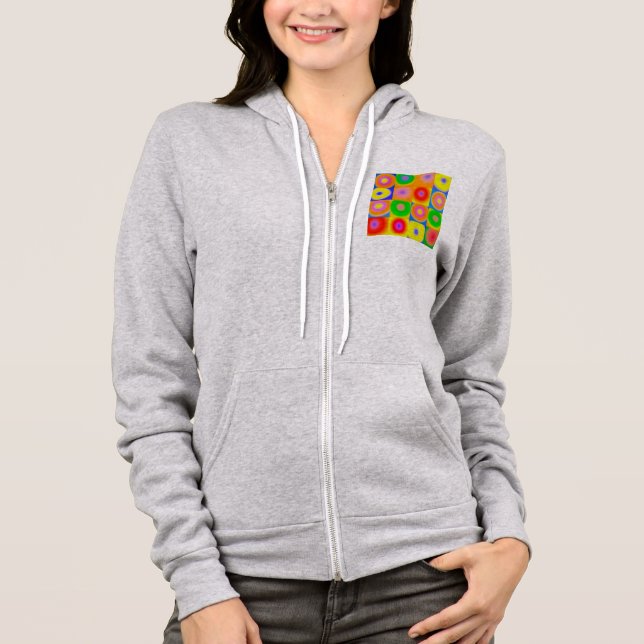 Abstract Art Colourful Happy Hoodie (Front)
