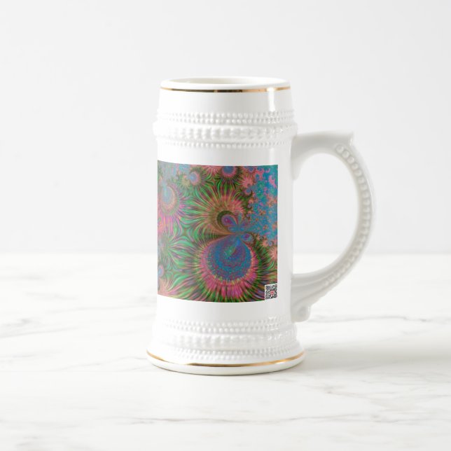 Abstract Art Corals Beer Stein (Right)