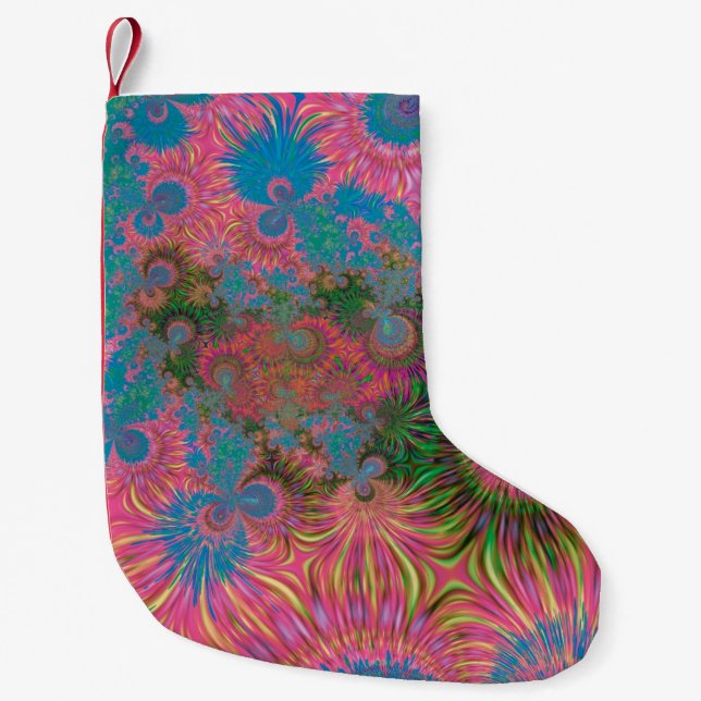 Abstract Art Corals Small Christmas Stocking (Front)