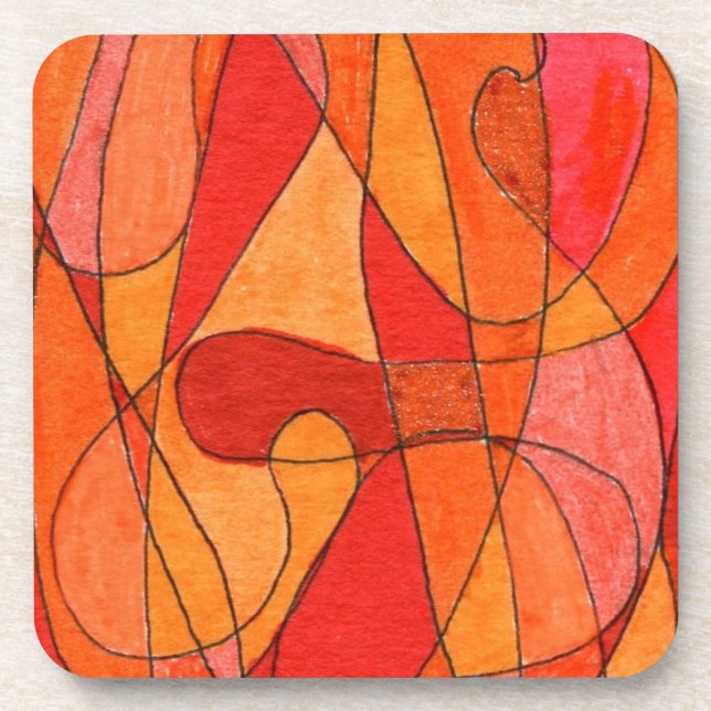 Abstract Art Cork Coasters (Front)