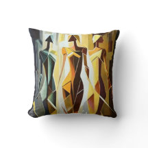Abstract art cushion