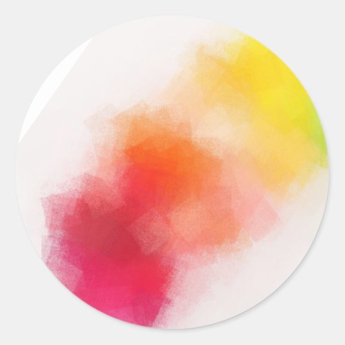 Abstract Art Custom Blank Modern Colorful Template Classic Round Sticker
