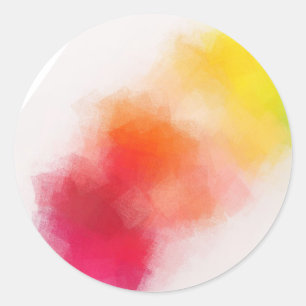 Abstract Art Custom Blank Modern Colorful Template Classic Round Sticker
