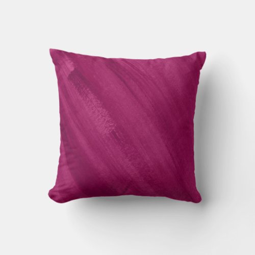 Abstract art dark red pink burgundy washed pillow
