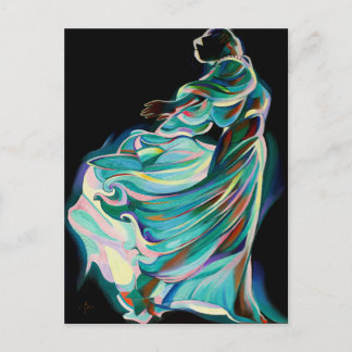 Abstract Art Deco Dancer - Art Print Postcard