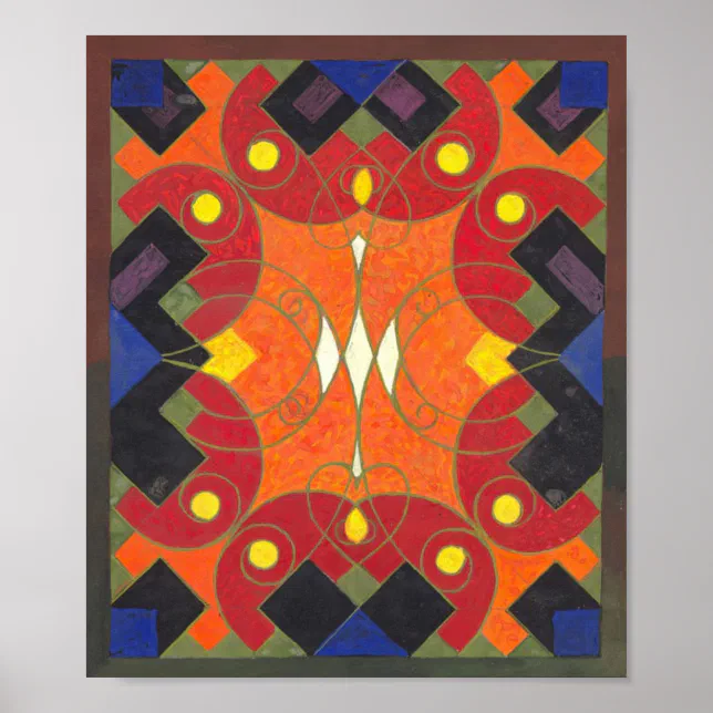 Abstract Art Deco Design by Swiss Artist Poster Zazzle