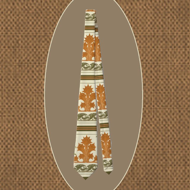 Abstract Art Deco Handsome Leaves Nature Design Neck Tie (Creator Uploaded)