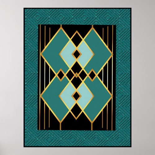 Abstract Art Deco Style Poster