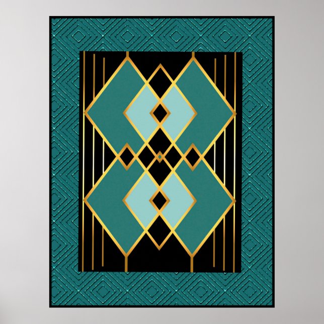 Abstract Art Deco Style Poster (Front)