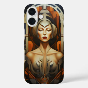 Abstract Art Deco Woman iPhone 16 Case