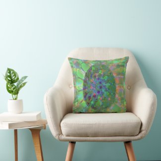 Abstract Art Decorative Colorful Egg Elegant Green